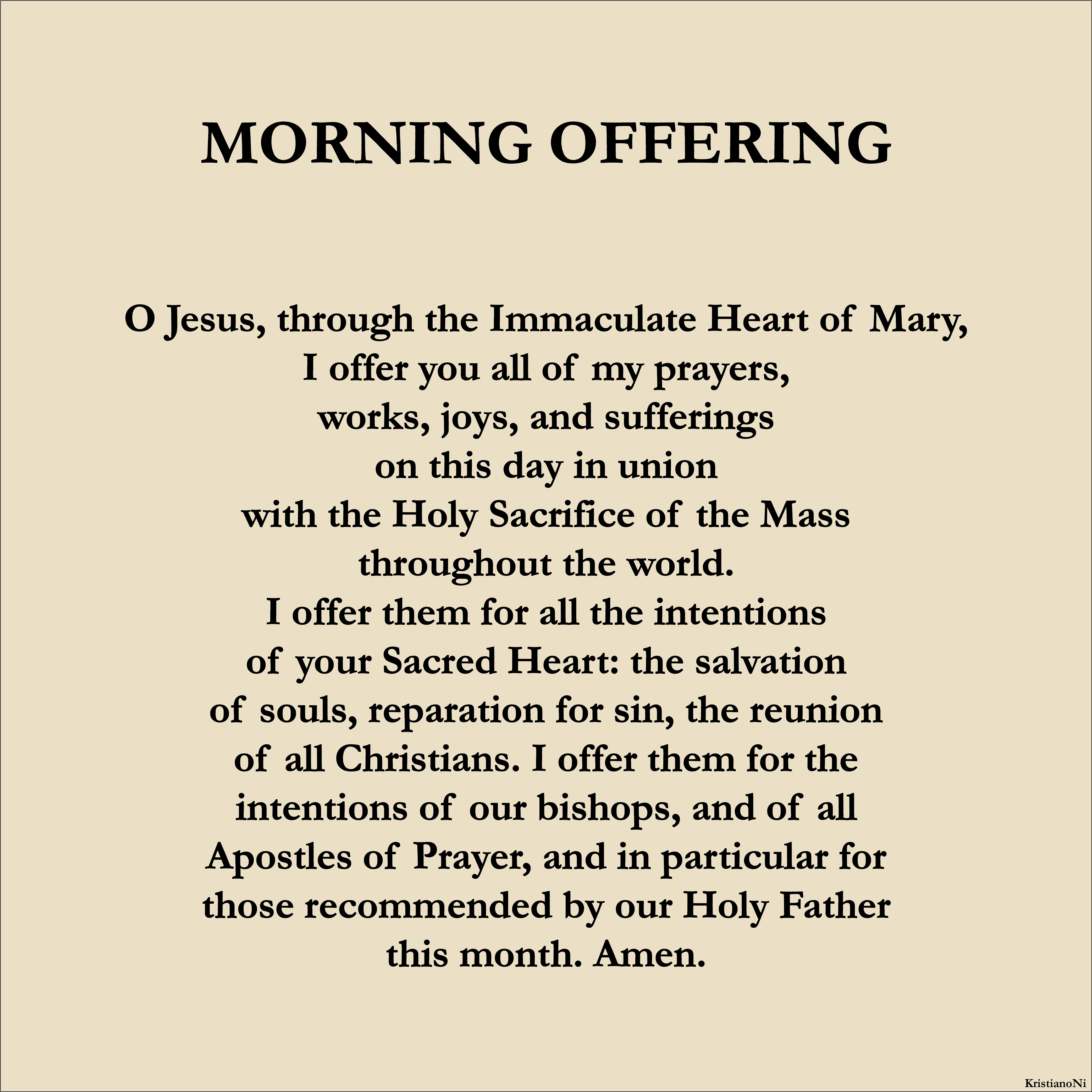 Morning Offering
