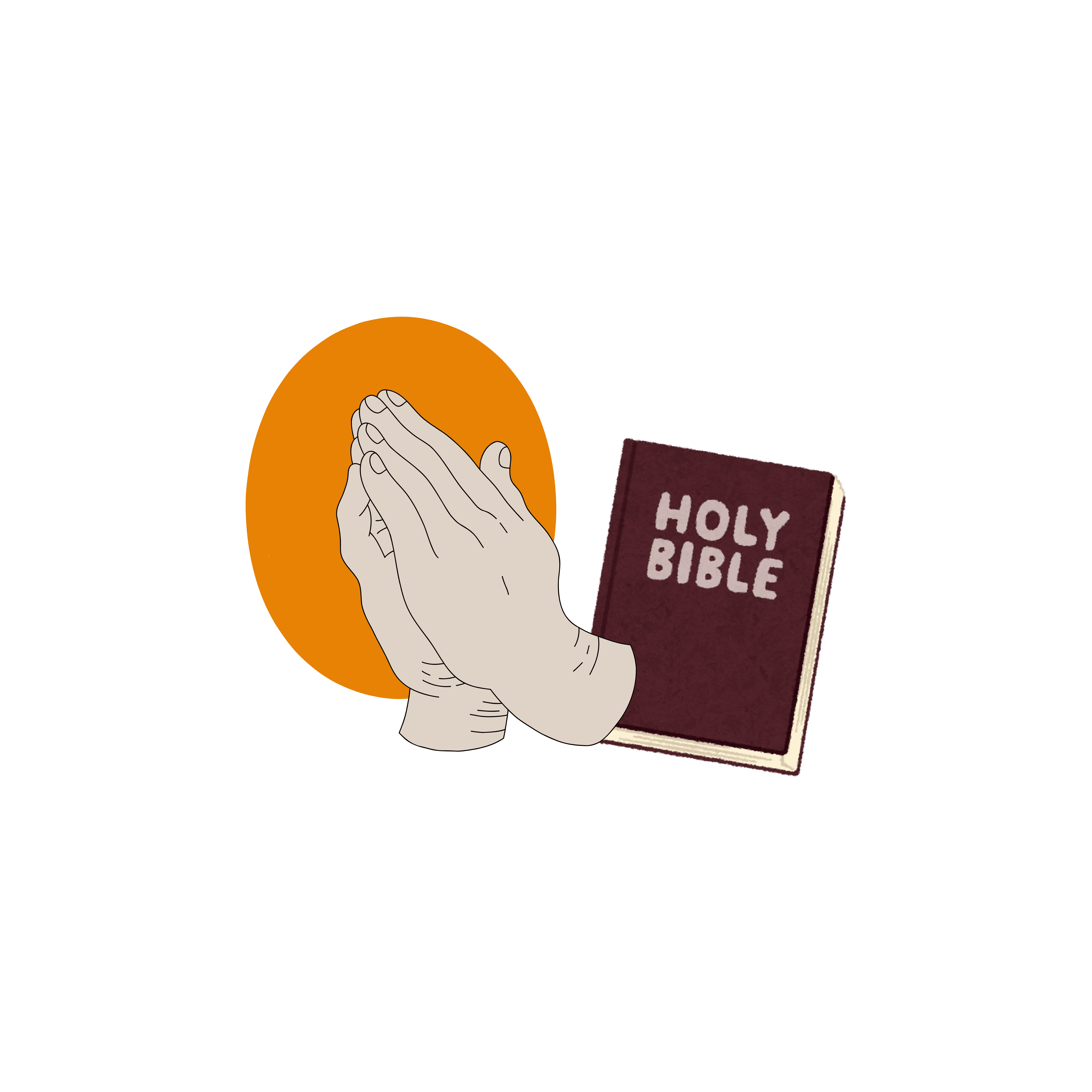 Praying Hands with Holy Bible